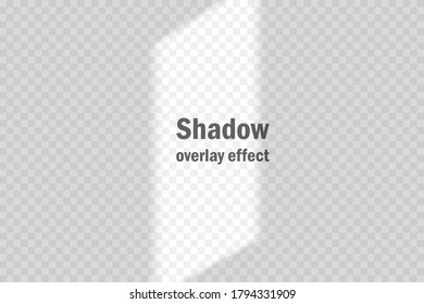 Overlay shadow effect. Window light background. Mock up for design, advertising, branding, invitation etc.