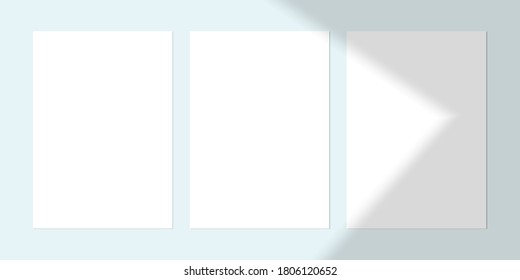 Overlay shadow effect. Window shadow. Sunlight mock up for design, presentation, invitation, advertising banner etc.