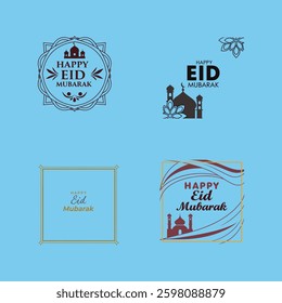 Overlay silk textures on "Happy Eid Mubarak" letters to create a luxurious Ramadan ambiance.