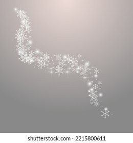 Overlay Snow Vector Grey Background. Grey Christmas Snowfall Design. Glow Dots Postcard. Minimal Snowflake Wallpaper.