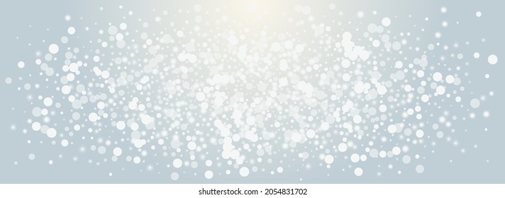 Superposición del Vector de Nieve Panorámico Fondo Transparente. Papel tapiz de la tormenta de nieve mínima blanca. Fondo de Nieve brillante. Ilustración de Flake de Navidad.