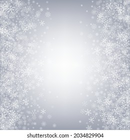 Overlay Snowflake Vector Panoramic Transparent Background. White Bokeh Snowstorm Invitation. Minimal Dots Texture. Magic Snow Wallpaper.