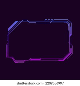 overlay streaming frame with gradient color design