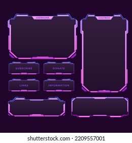 overlay streaming frame with gradient color design