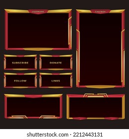 overlay streaming frame with gradient color design