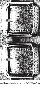 Overlay Texture Of Leather Briefcase with Buckle. Empty Grunge Background For Your Creative Design. EPS10 vector.