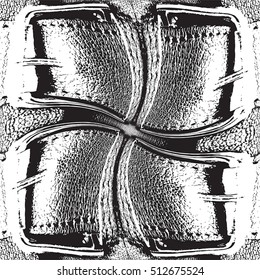 Overlay Texture Of Leather Briefcase with Buckle. Empty Grunge Background For Your Creative Design. EPS10 vector.