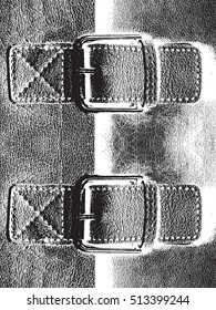 Overlay Texture Of Leather Briefcase with Buckle. Empty Grunge Background For Your Creative Design. EPS10 vector.