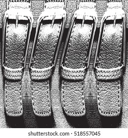 Overlay Texture Of Leather Briefcase with Buckle. Empty Grunge Background For Your Creative Design. EPS10 vector.