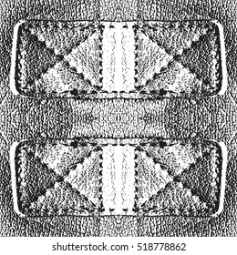 Overlay Texture Of Leather Briefcase with Buckle. Empty Grunge Background For Your Creative Design. EPS10 vector.