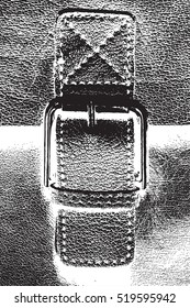 Overlay Texture Of Leather Briefcase with Buckle. Empty Grunge Background For Your Creative Design. EPS10 vector.