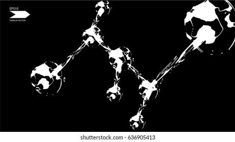 Overlay texture vector. Exploding particles, flying fragments in different directions, twisting white dots. Smashing glass. You can use different types of overlay and get great effects.