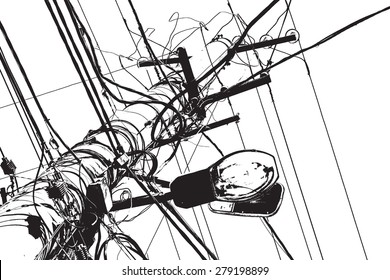 Overlay texture for your design - lamppost. EPS10 vector.