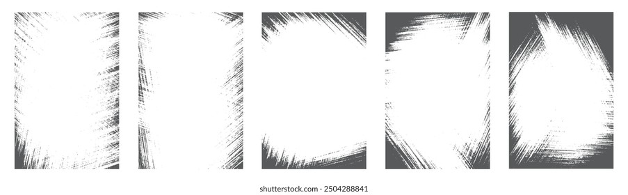 Superponer texturas establecer sello con efecto grunge. Sucio Grunge Texturas colección de Vector. Sucio, granulado y arañazos.