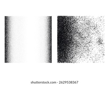 Les textures superposées marquent avec un effet grunge. Vieux dégâts Sale grain et rayures. Ensemble de différentes texture de grain noir déprimé. Textures d'Image vectorielle superposées de distension.