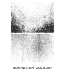 Les textures superposées marquent avec un effet grunge. Vieux dégâts Sale grain et rayures. Ensemble de différentes texture de grain noir déprimé. Textures d'Image vectorielle superposées de distension.