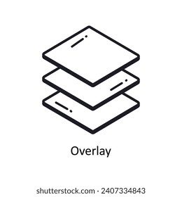 Overlay vector  outline doodle Design illustration. Symbol on White background EPS 10 File 