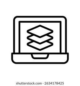 Overlay Vector outline icon. Eps 10 file