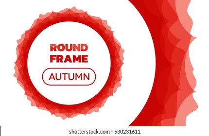 Overlay Waves - Round Autumn Frame