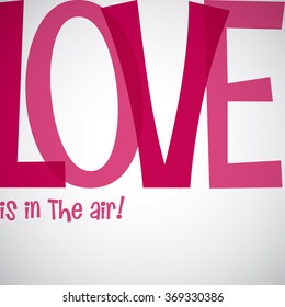 Overlay word Valentine's Day card in vector format.