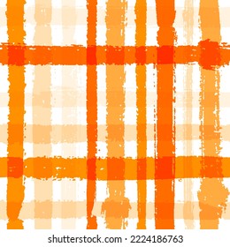 Overlaying lines chequered pattern seamless stripes background. Retro striped fabric print textile design. Vector intersecting lines kilt pattern. Colorful rustic crossed stripes grid.