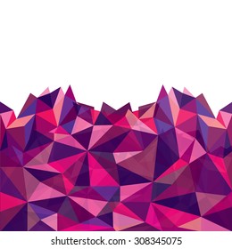 Overlaying of purple pink polygon