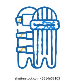 overlays cricket game equipment doodle icon sketch vector. overlays cricket game equipment sign. isolated symbol illustration