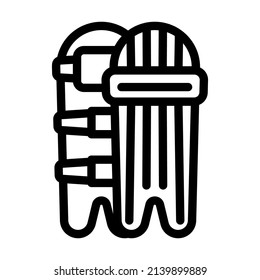 overlays cricket game equipment line icon vector. overlays cricket game equipment sign. isolated contour symbol black illustration