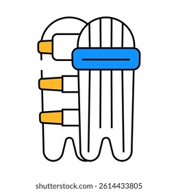 overlays cricket game equipment line icon vector. overlays cricket game equipment sign. isolated symbol illustration