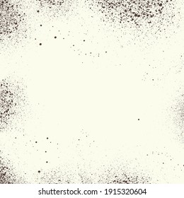 Overlays grunge texture, damaged, old, concrete and other, paint textures with drop ink splashes, dirty grainy stamp, dry dirt, grunge, scratches and damage marks on white   background, vector