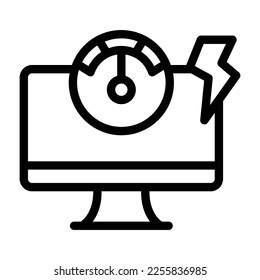 overload line icon illustration vector graphic