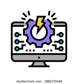 overload system color icon vector. overload system sign. isolated symbol illustration