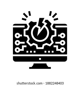overload system glyph icon vector. overload system sign. isolated contour symbol black illustration