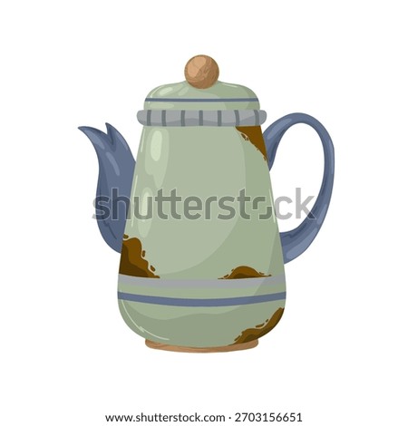 Overloaded seamless kitchen border with flour jars, wheat, utensils, and teacups. Hand-drawn vector illustration in a rich rustic watercolor style, ideal for packaging, bakery wrap