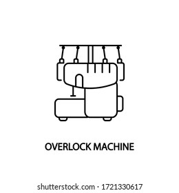 Overlock machine line icon. Sewing equipment