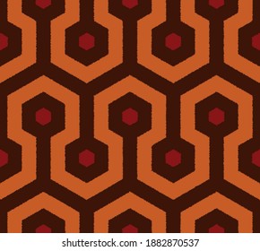 The Overlook Hotel Carpet. The Shining. Vector Seamless Pattern.