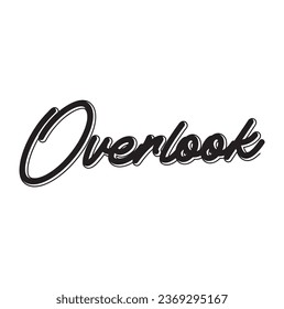 overlook text on white background.