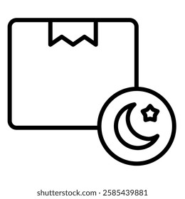 Overnight Courier icon line vector illustration