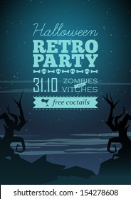 Overnight vector  halloween poster
