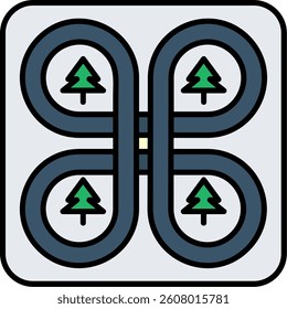 Overpass Line vector Icon Design