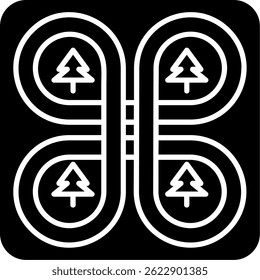 Design de ícone de vetor de Linha de Overpass