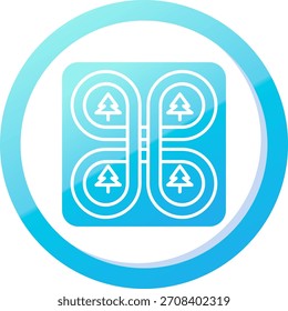 Diseño de icono de Vector de línea de paso elevado