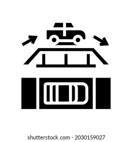 overpass passage glyph icon vector. overpass passage sign. isolated contour symbol black illustration