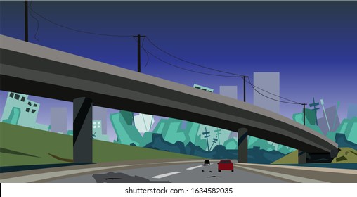 Overpasses are another alternative when city streets are jammed. Passing on the main urban road