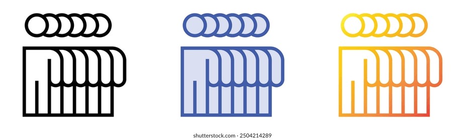 overpopulation icon. Linear, Blue Fill and Gradient Style Design Isolated On White Background
