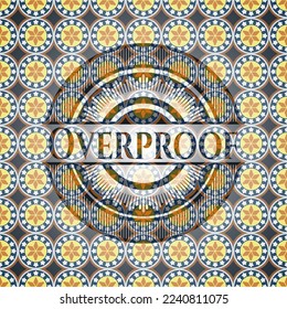 Overproof arabesque emblem. arabic decoration. 