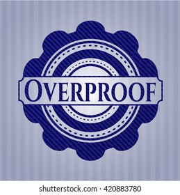 Overproof emblem with jean texture