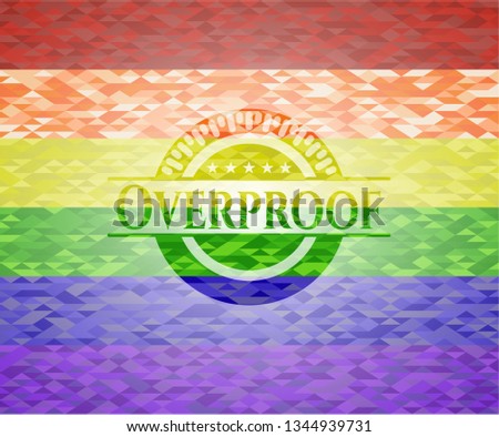 Overproof lgbt colors emblem 