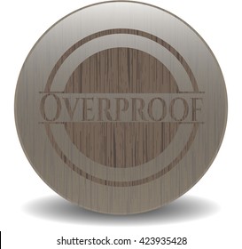 Overproof wooden emblem