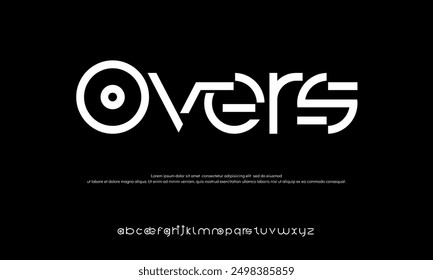 Overs Abstract modern urban alphabet fonts. Typography sport, technology, fashion, digital, future creative logo font.